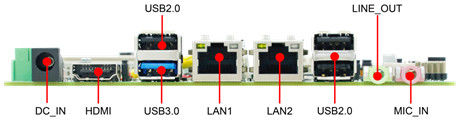 2LAN 6COM 8USB 3.5&quot; Μητρική Πίνακα Σωλήνωση ενσωματωμένη CPU Intel J1900