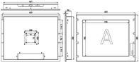 DC 12V 15 ιντσών βιομηχανική οθόνη αφής οθόνη PC Upper Shelf Front OSD μενού