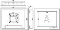 IP65 Εικονική οθόνη Βιομηχανικό Πίνακα Mount Monitor 12.1 ίντσες υψηλή / χαμηλή ανάλυση