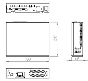 Βιομηχανικό 2U Embedded Box PC Υπολογιστής Πολλαπλής Δικτύωσης Port INTEL I7 I5 I3