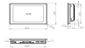 12.1&quot; Βιομηχανικό χωρητικό πίνακα αφής PC Προαιρετική είσοδος ευρείας τάσης 9 - 36V